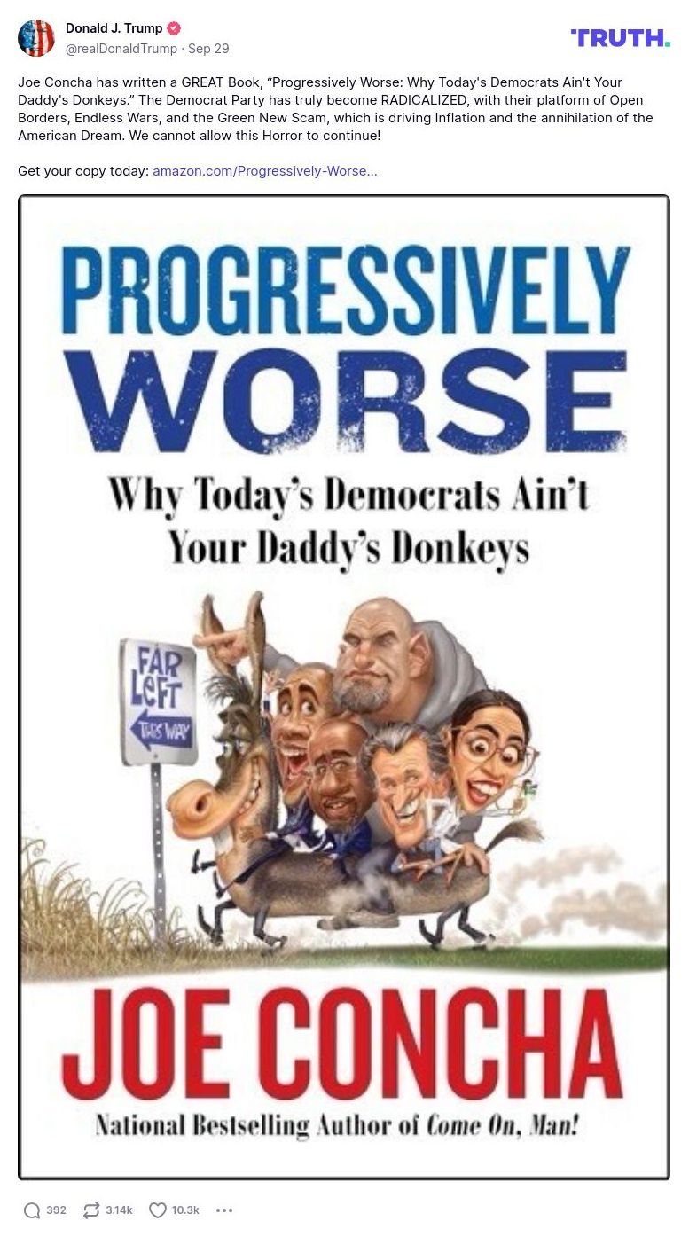 Post preview from Donald Trump