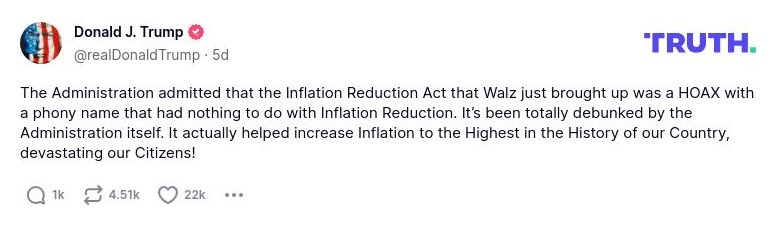 Post preview from Donald Trump