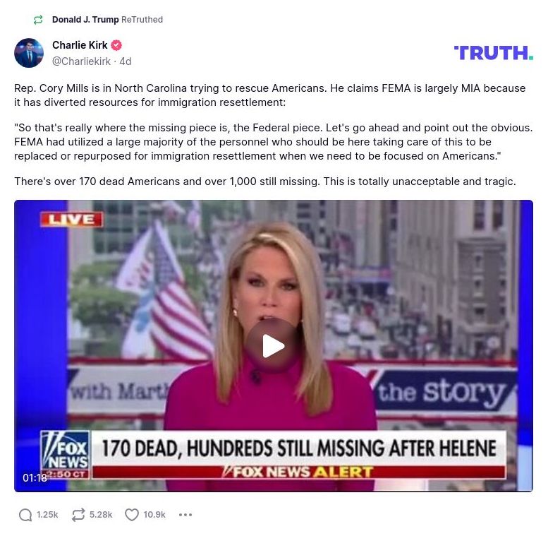 Post preview from Donald Trump