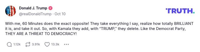 Post preview from Donald Trump