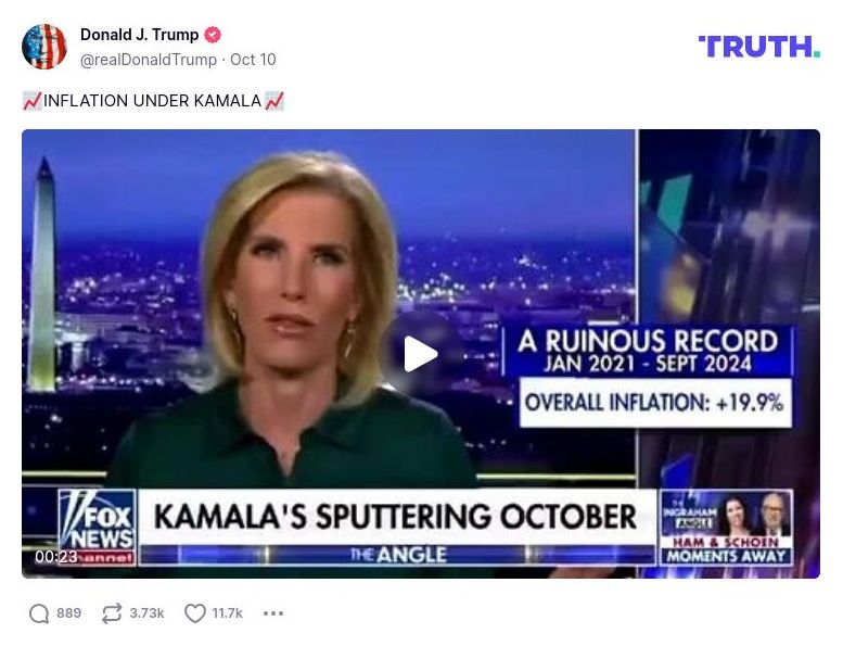 Post preview from Donald Trump