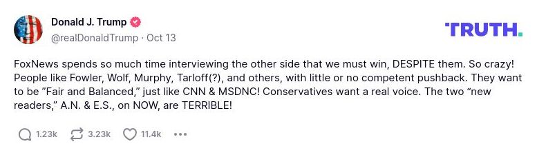 Post preview from Donald Trump