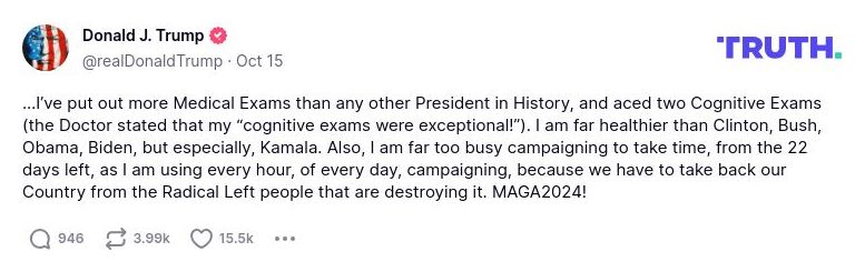 Post preview from Donald Trump