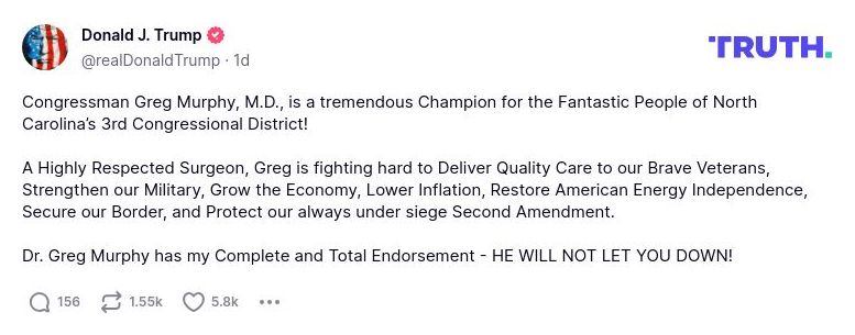 Post preview from Donald Trump