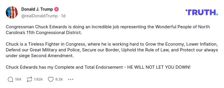 Post preview from Donald Trump