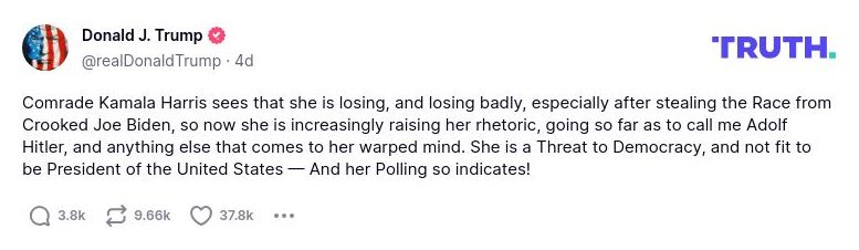 Post preview from Donald Trump