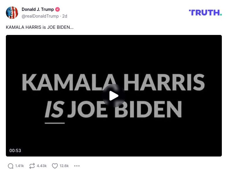 Post preview from Donald Trump