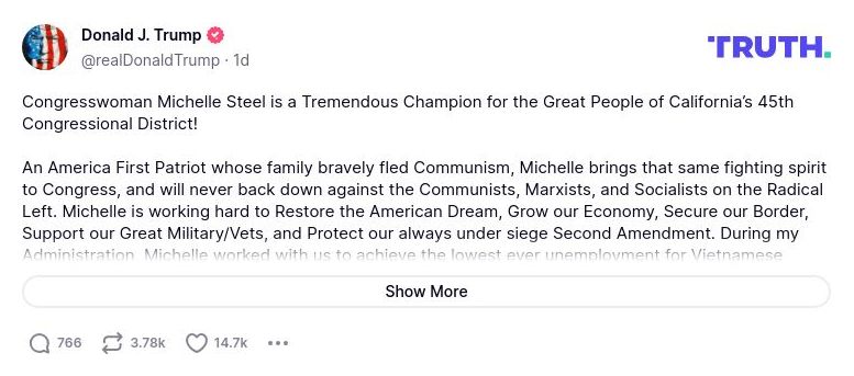 Post preview from Donald Trump