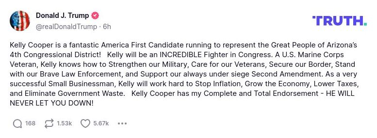 Post preview from Donald Trump