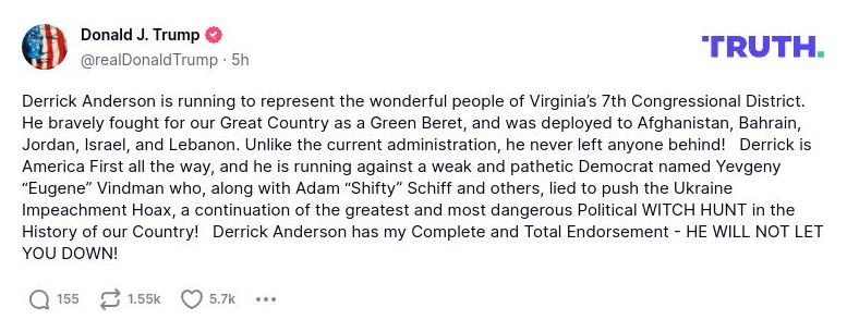 Post preview from Donald Trump