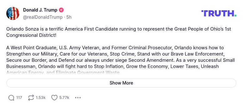 Post preview from Donald Trump