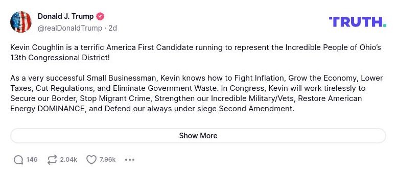 Post preview from Donald Trump