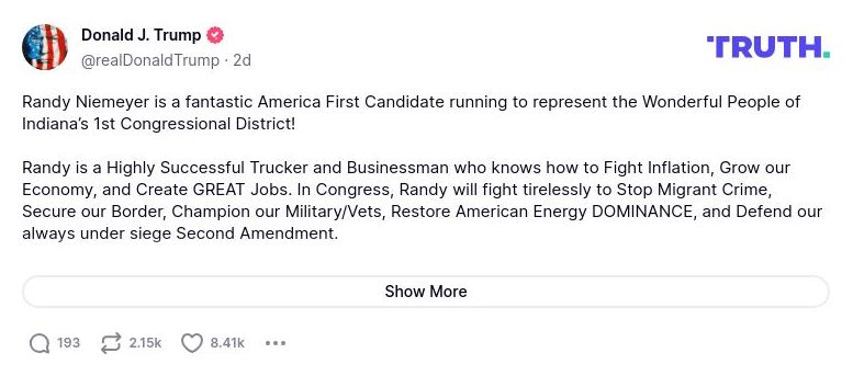 Post preview from Donald Trump