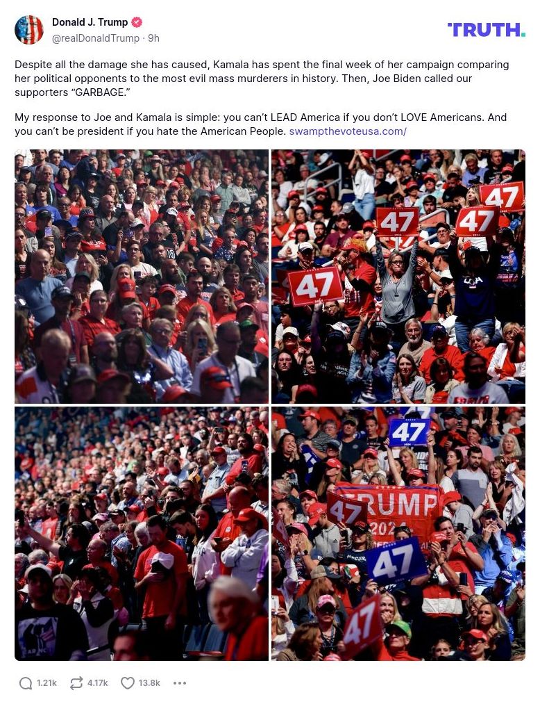 Post preview from Donald Trump