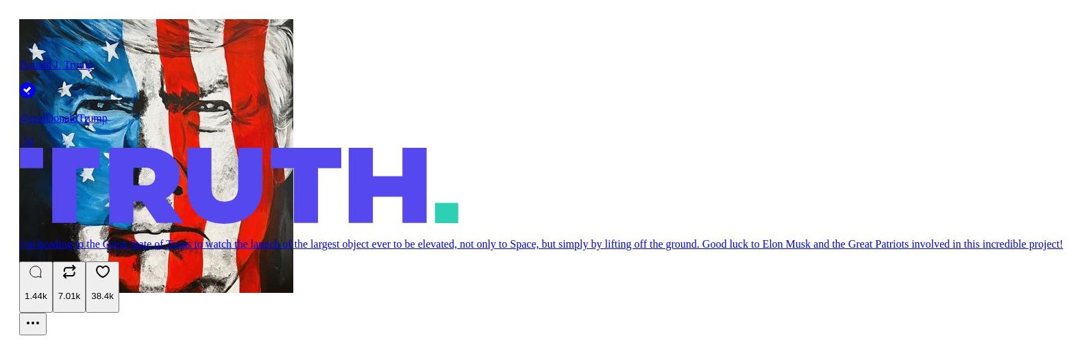 Post preview from Donald Trump