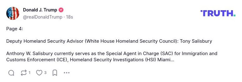 Post preview from Donald Trump