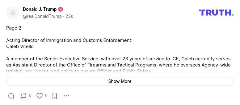 Post preview from Donald Trump