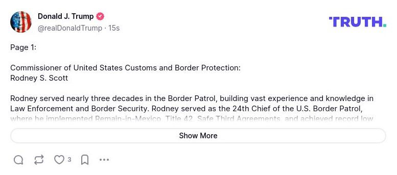 Post preview from Donald Trump