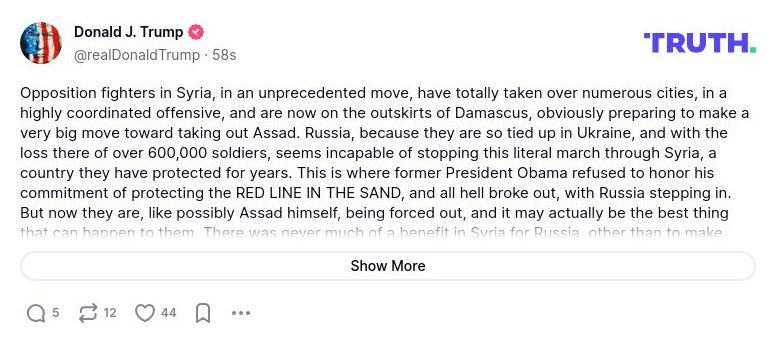 Post preview from Donald Trump