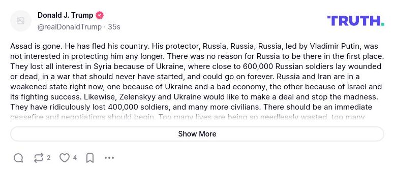 Post preview from Donald Trump