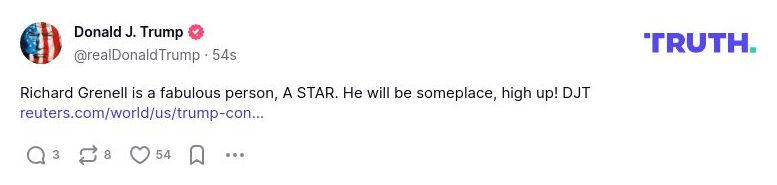 Post preview from Donald Trump