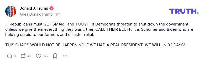 Post preview from Donald Trump