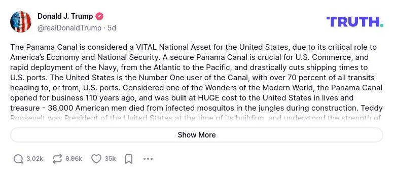 Post preview from Donald Trump