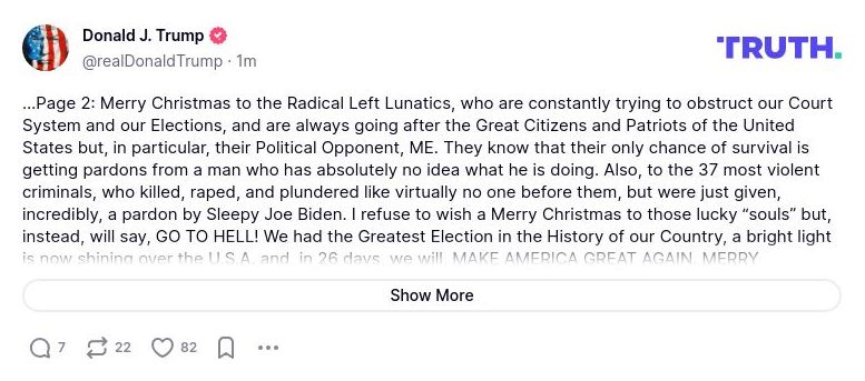 Post preview from Donald Trump