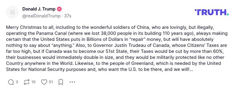 Post preview from Donald Trump