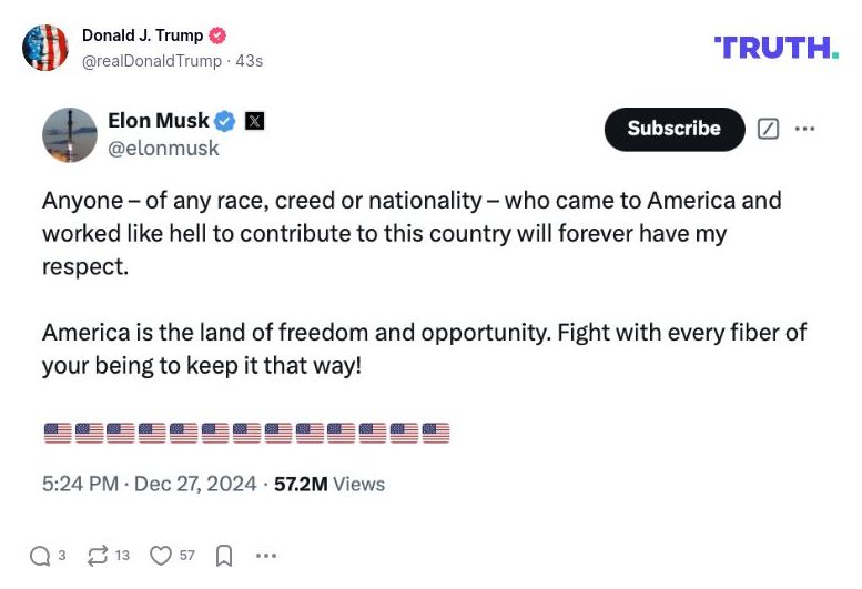 Post preview from Donald Trump