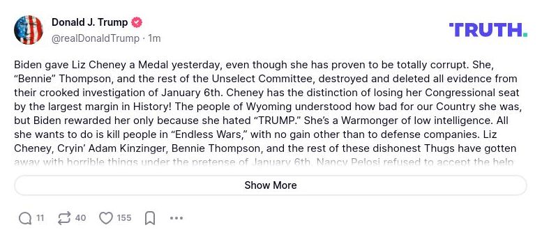 Post preview from Donald Trump