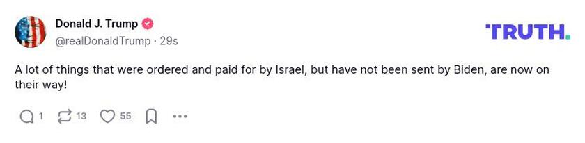 Post preview from Donald Trump