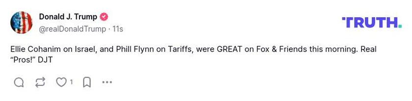 Post preview from Donald Trump