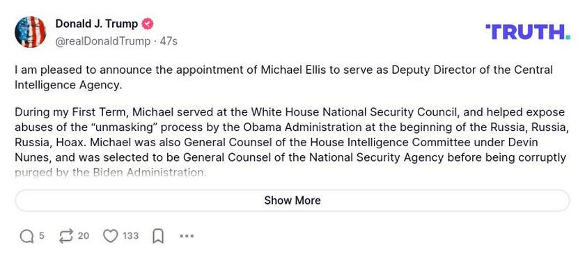 Post preview from Donald Trump