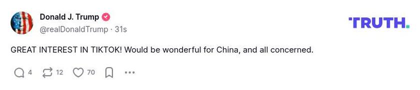 Post preview from Donald Trump