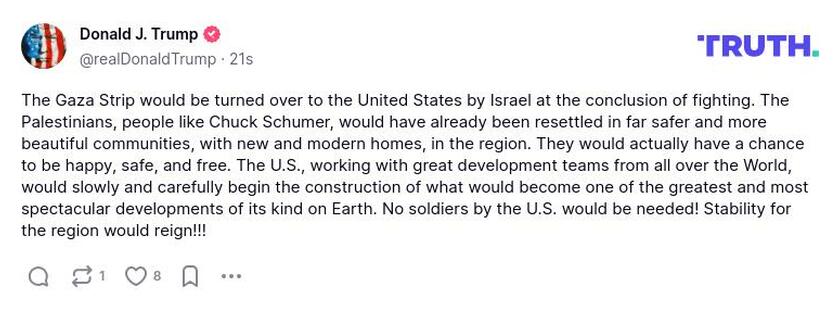 Post preview from Donald Trump