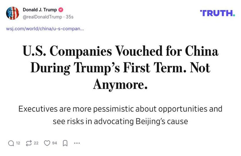 Post preview from Donald Trump