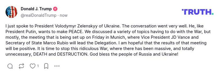 Post preview from Donald Trump