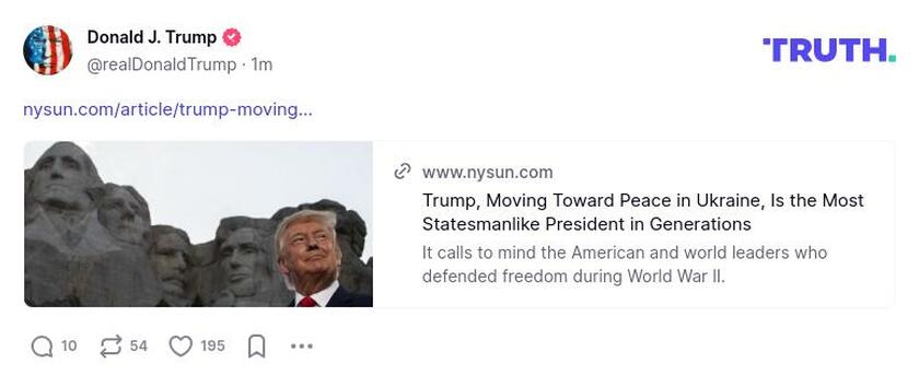 Post preview from Donald Trump