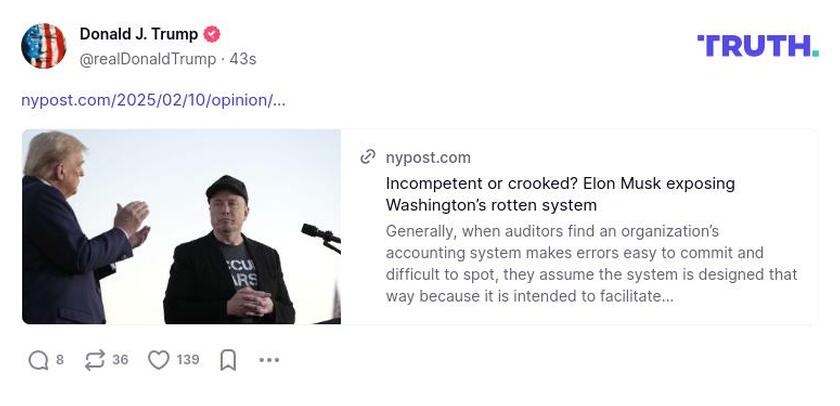 Post preview from Donald Trump