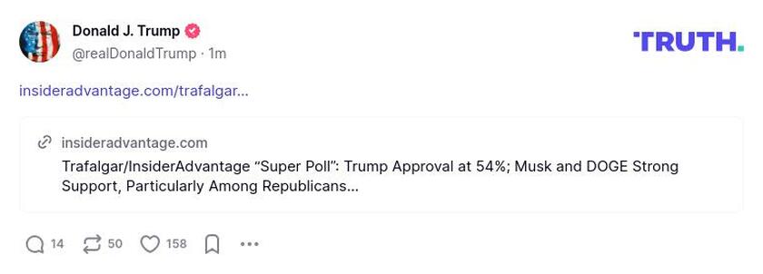 Post preview from Donald Trump