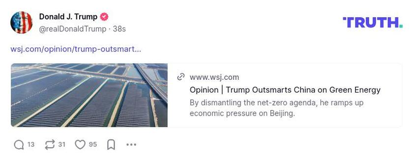 Post preview from Donald Trump