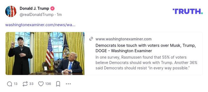 Post preview from Donald Trump