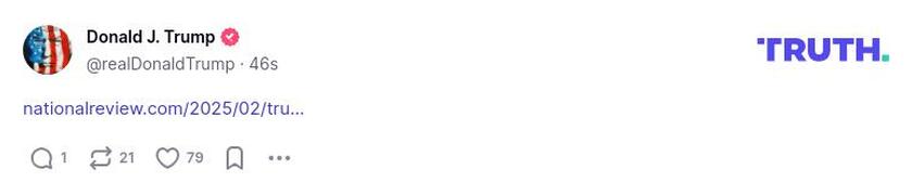 Post preview from Donald Trump