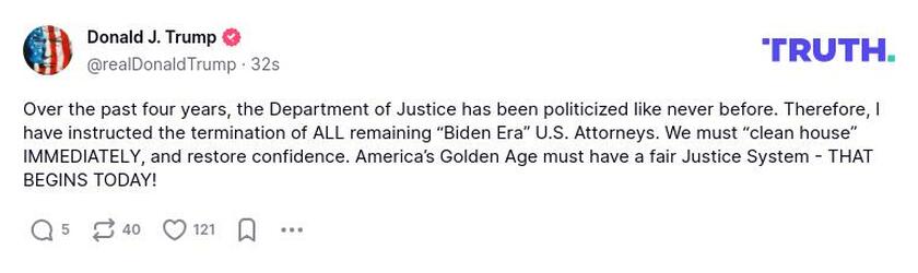 Post preview from Donald Trump