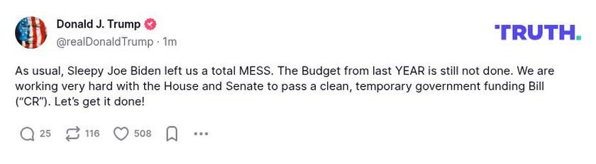 Post preview from Donald Trump