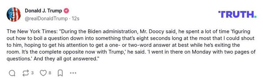 Post preview from Donald Trump