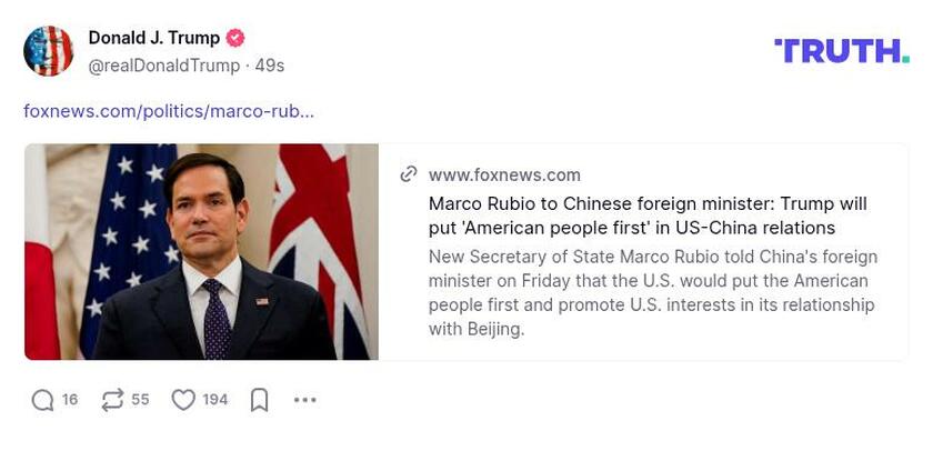 Post preview from Donald Trump