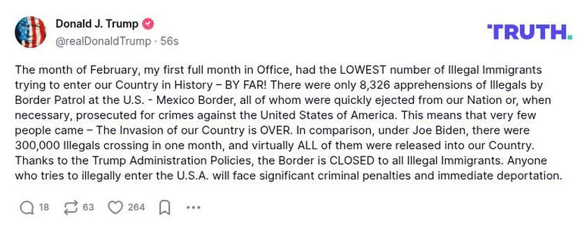 Post preview from Donald Trump