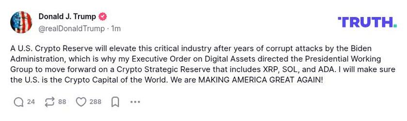 Post preview from Donald Trump